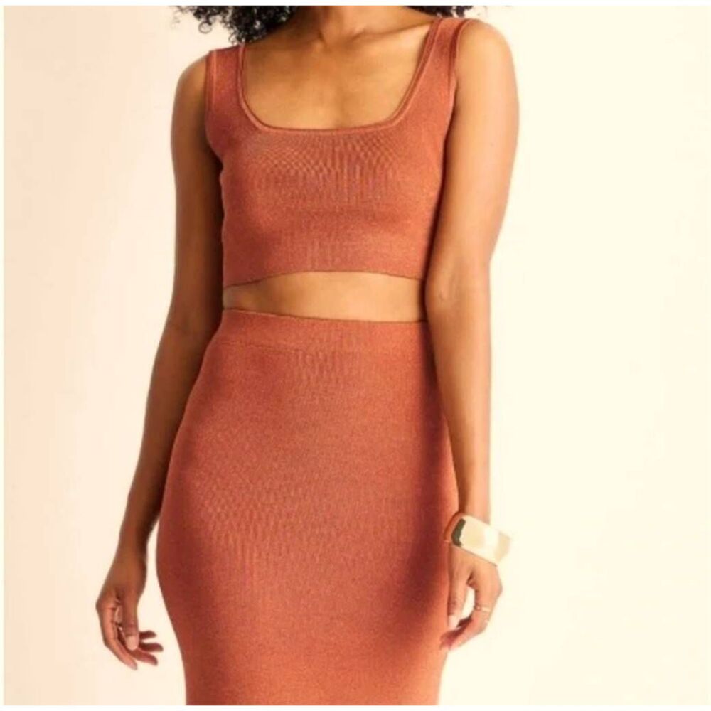 Future Collective Women's Rust Colored Skirt Size 2X